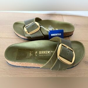 Like-New Birkenstock Madrid Big Buckle 'Olive Green' | EU 39, US Women's 8